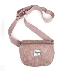 Herschel Supply Co Fourteen Hip Pack Ash Rose Crosshatch Belt Bag NWOT